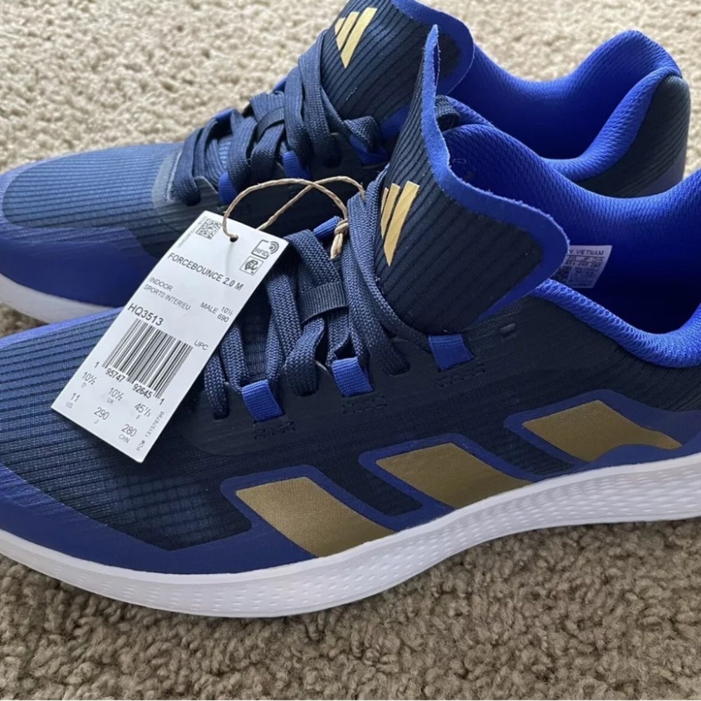 adidas ForceBounce Low Team Navy Matte Gold size 11